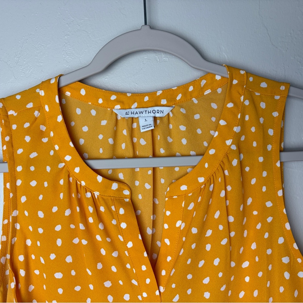 Market & Spruce Yellow Polka Dot Sleeveless Camisole - Picture 2 of 4